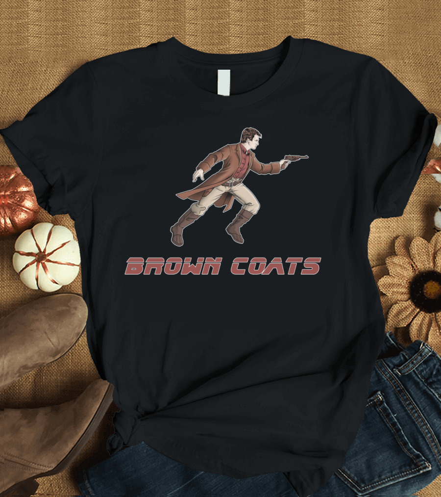 Browncoats Iconic Sci-Fi Hero with Blaster T-Shirt