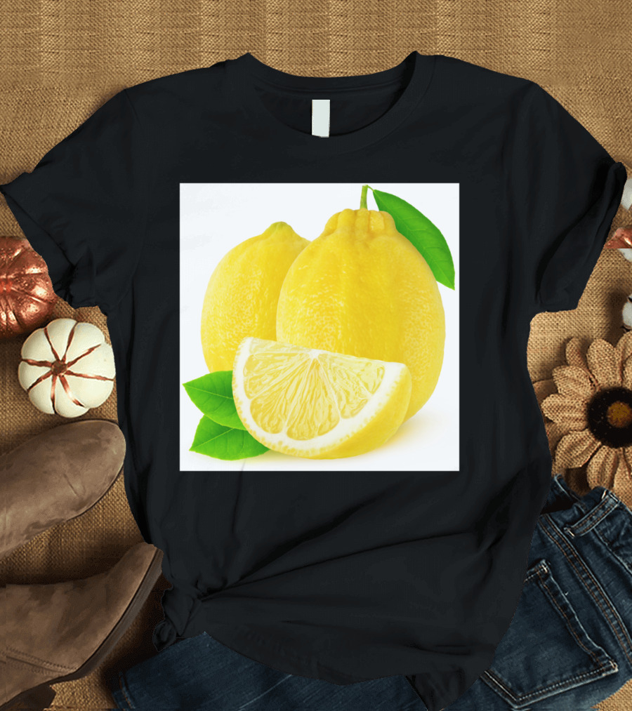 Yellow Lemons and Green Leaves T-Shirt