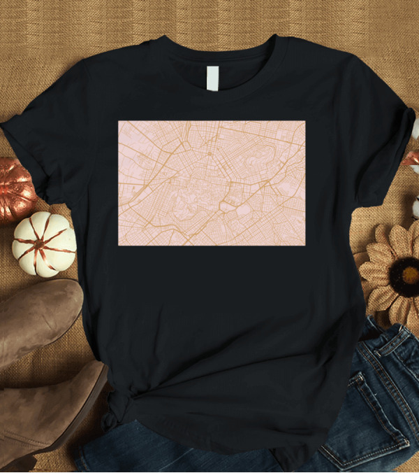 T-Shirt: Athens Map Detailed City Grid Layout T-Shirt Athens Map Detailed City Grid Layout T-Shirt