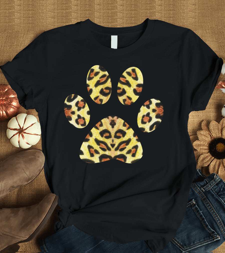 Leopard Paw Prints T-Shirt