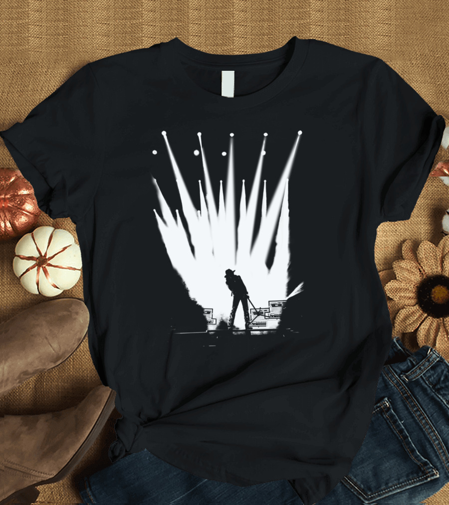 Rockstar Silhouette Under Bright Stage Lights T-Shirt