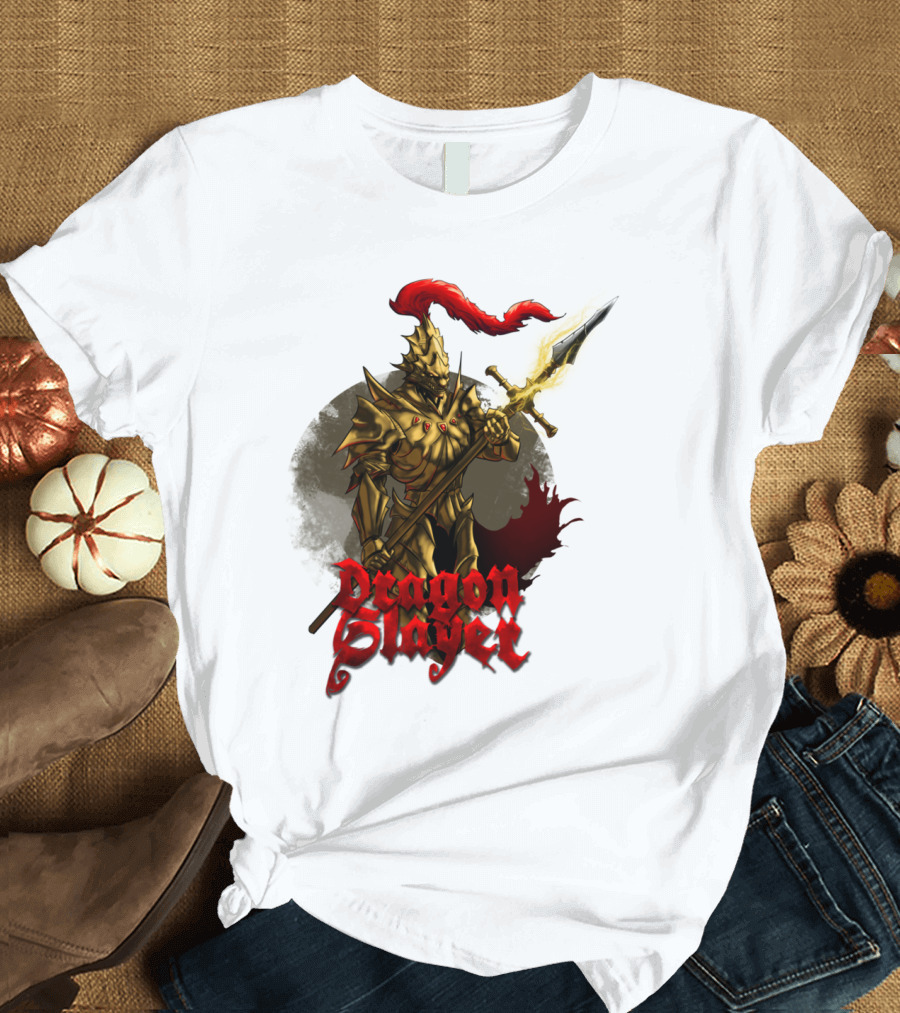 Dragon Slayer Ornstein with Lightning Spear and Red Plume T-Shirt