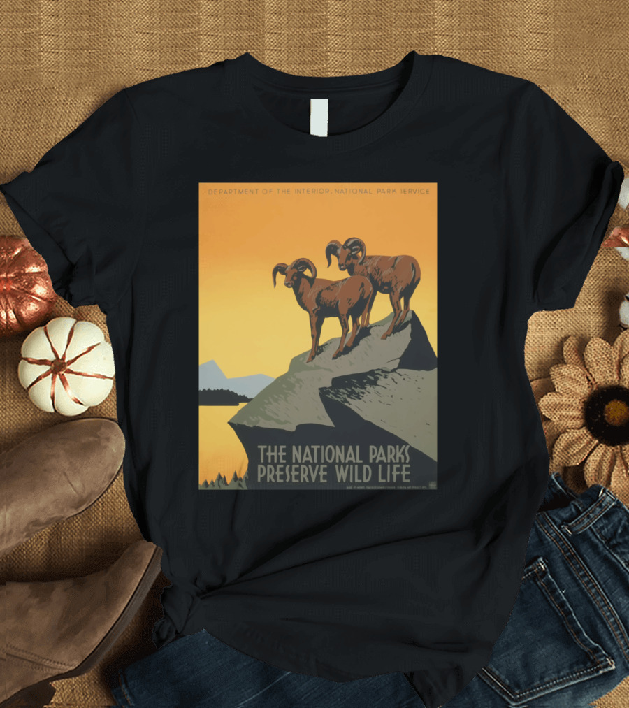 Department of the Interior National Park Service The National Parks Preserve Wildlife T-Shirt