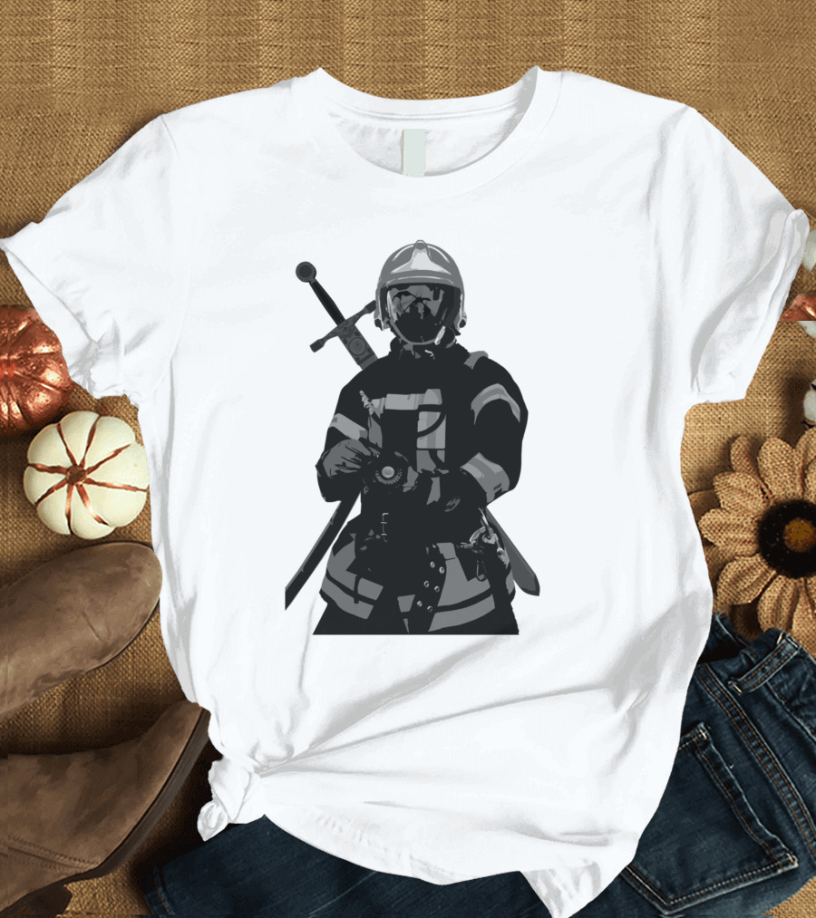 Dragon Firefighter Sword Hero T-Shirt