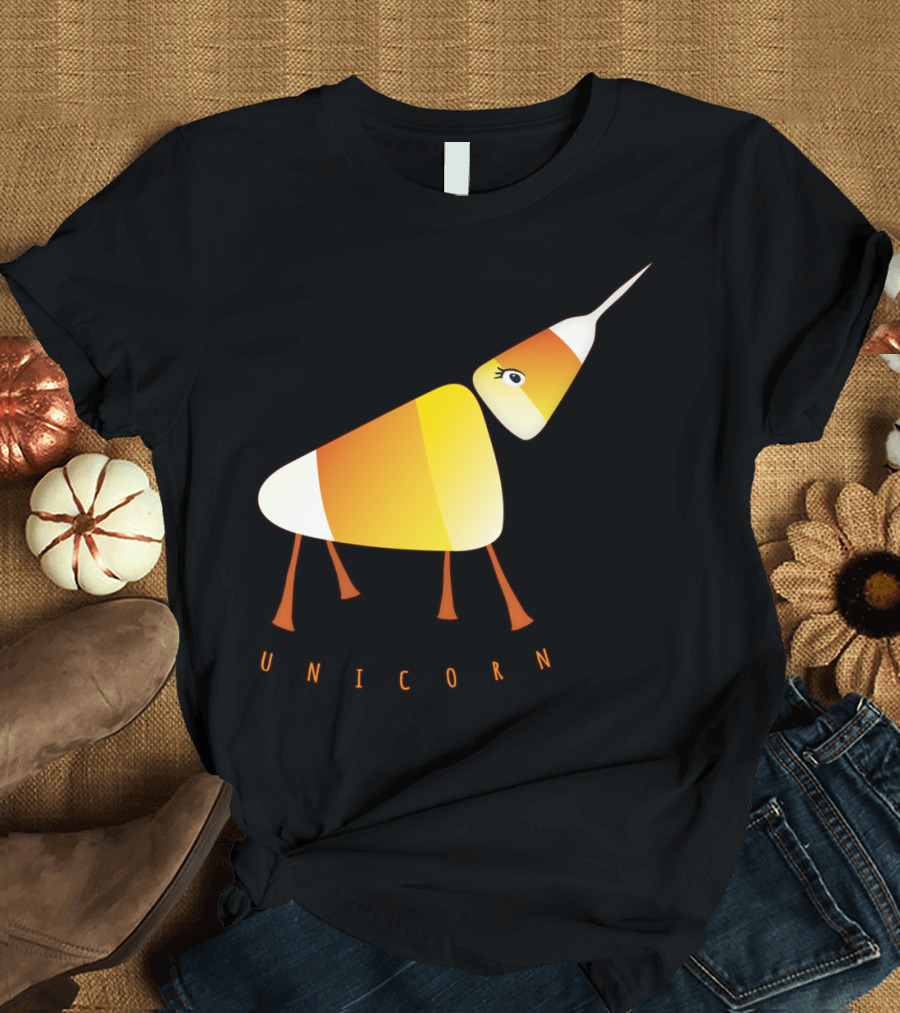UNICORN Funny Candy Corn Halloween T-Shirt