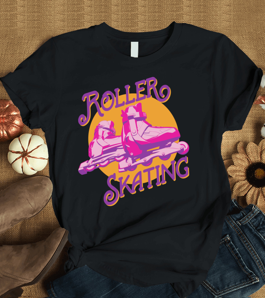 Roller Skating Vintage Sunset Vibe T-Shirt