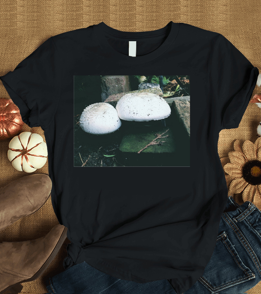 Champignons White Mushroom Duo in Nature Setting T-Shirt