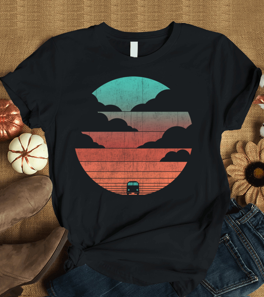 Van Adventure Driving Into The Sunset T-Shirt