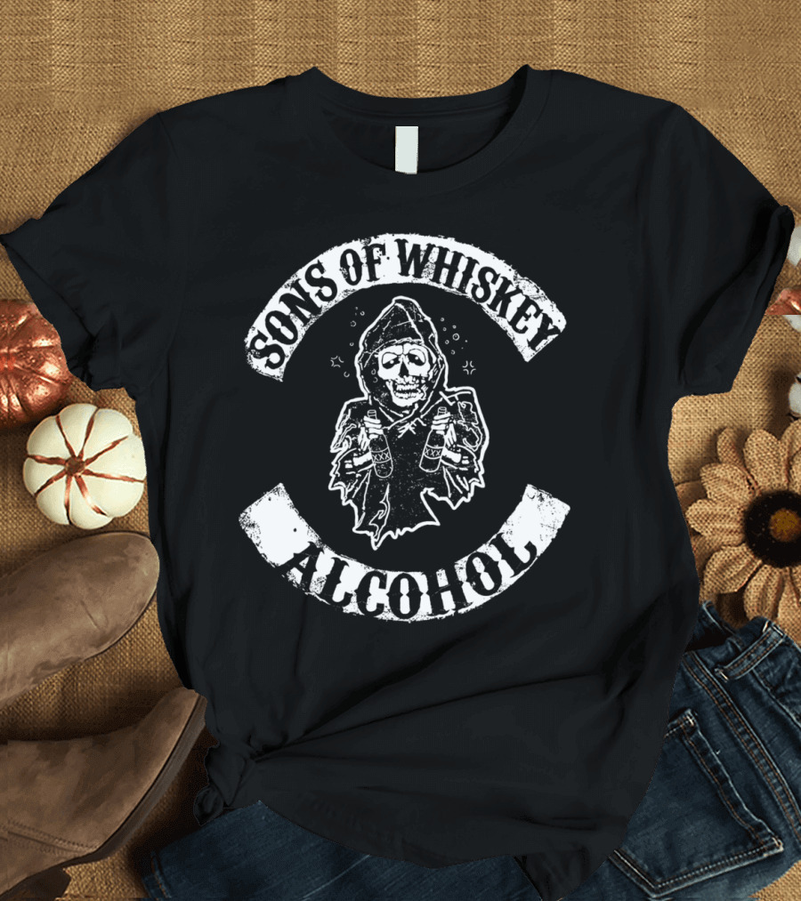 Sons Of Whiskey Alcohol Grim Reaper T-Shirt