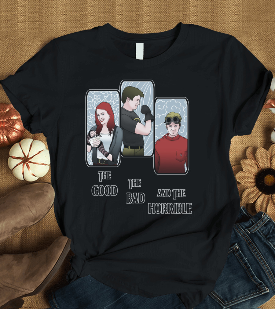 The Good The Bad And The Horrible Featuring Iconic Character Trio T-Shirt