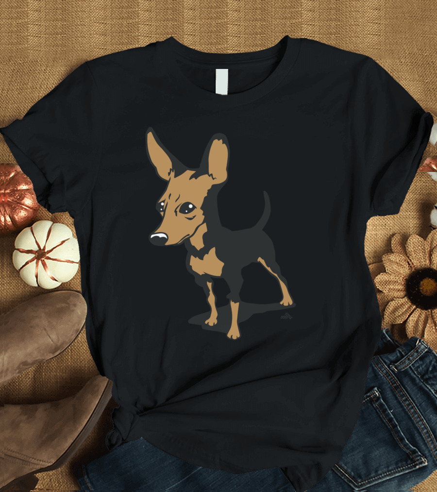 Miniature Pinscher Dog Cartoon T-Shirt