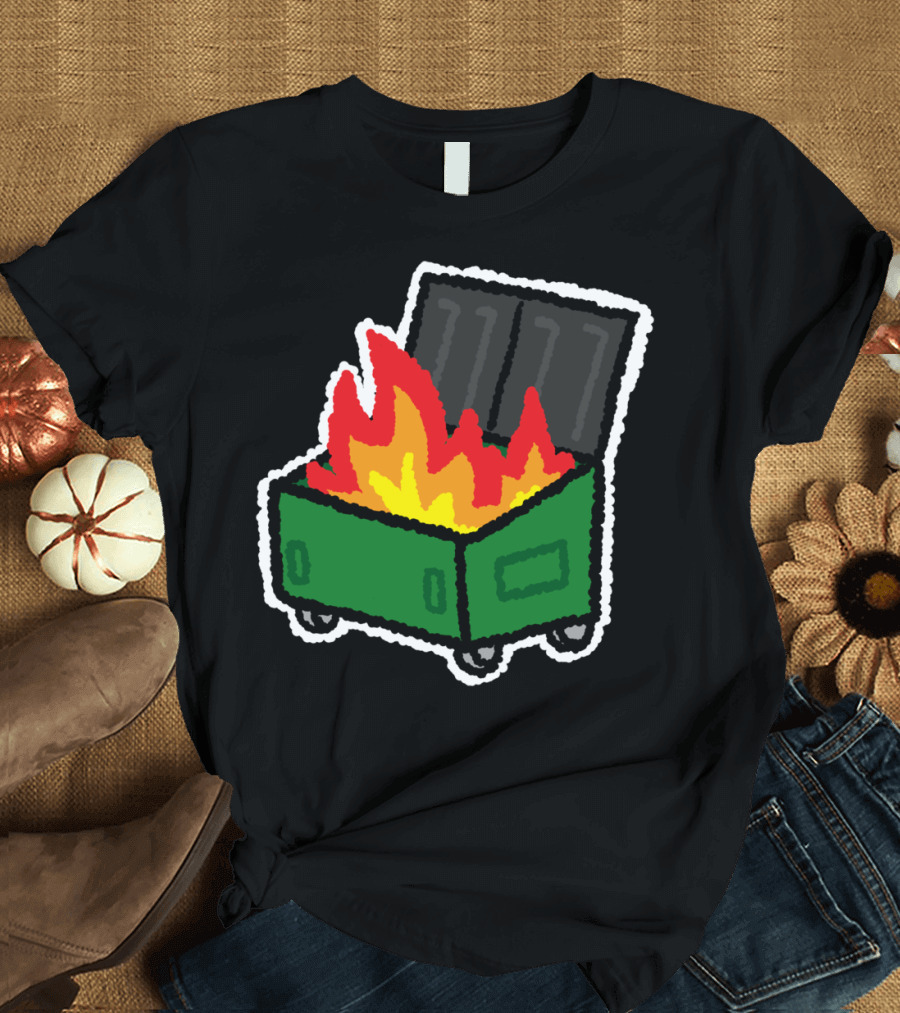 Dumpster Fire Burning Bright Iconic T-Shirt