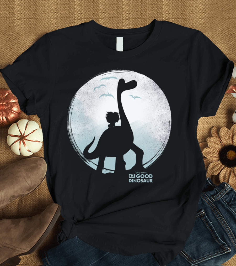 Pixar Disney The Good Dinosaur Silhouette Moon Scene T-Shirt