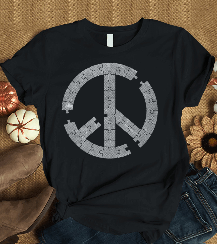 Puzzle Peace Symbol Jigsaw T-Shirt