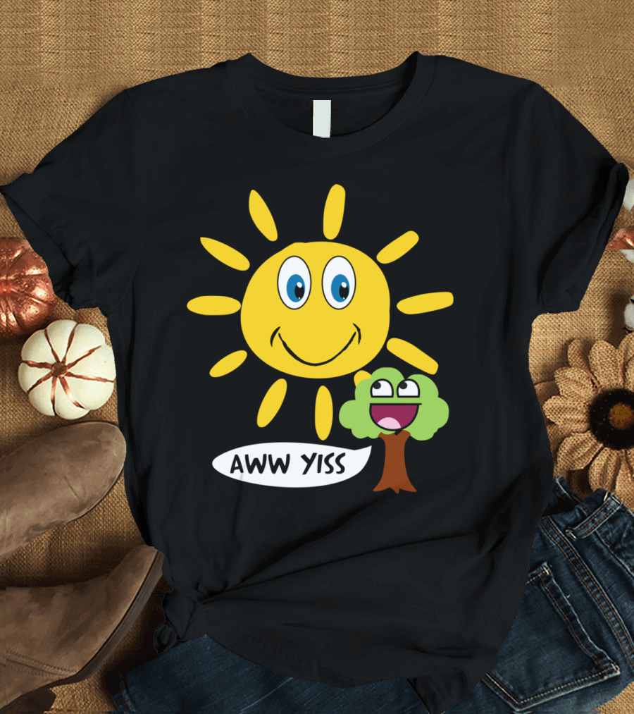 Aww Yiss Photosynthesis Sun and Tree Happy T-Shirt