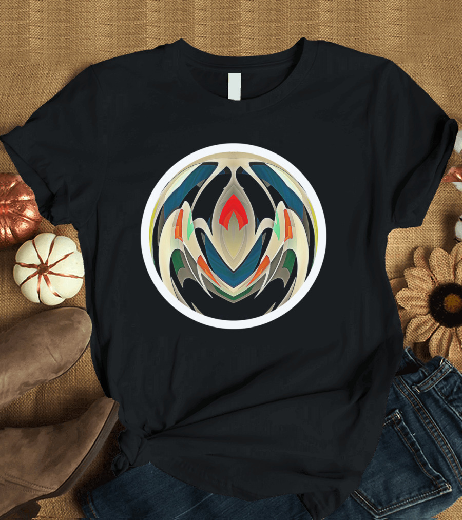 The Joy Of Life Colorful Abstract Circular Emblem T-Shirt
