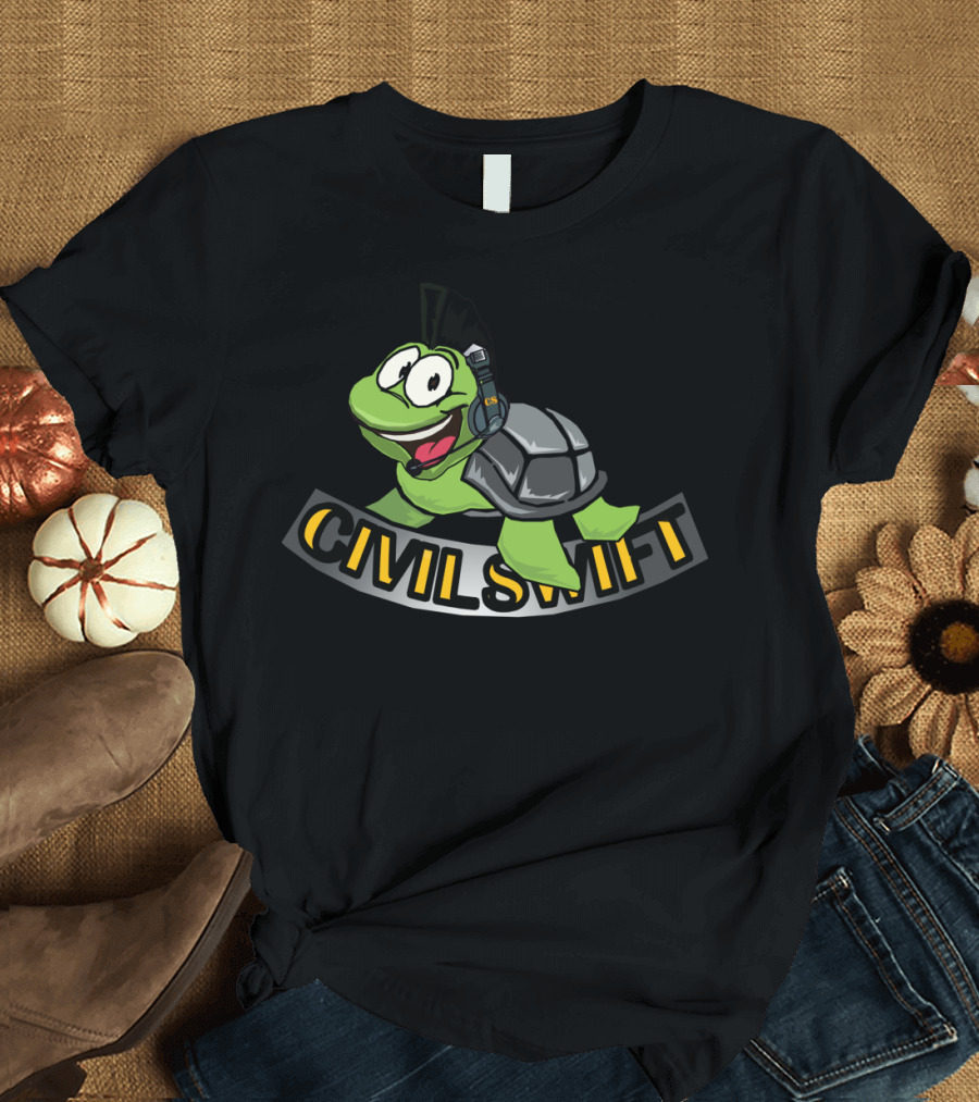 CivilSwift Turtle Headphones Punk T-Shirt