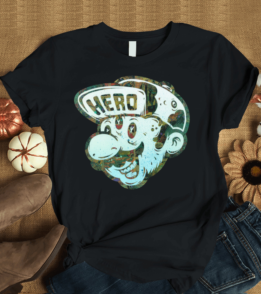 Hero Vintage Cartoon Cap Character T-Shirt