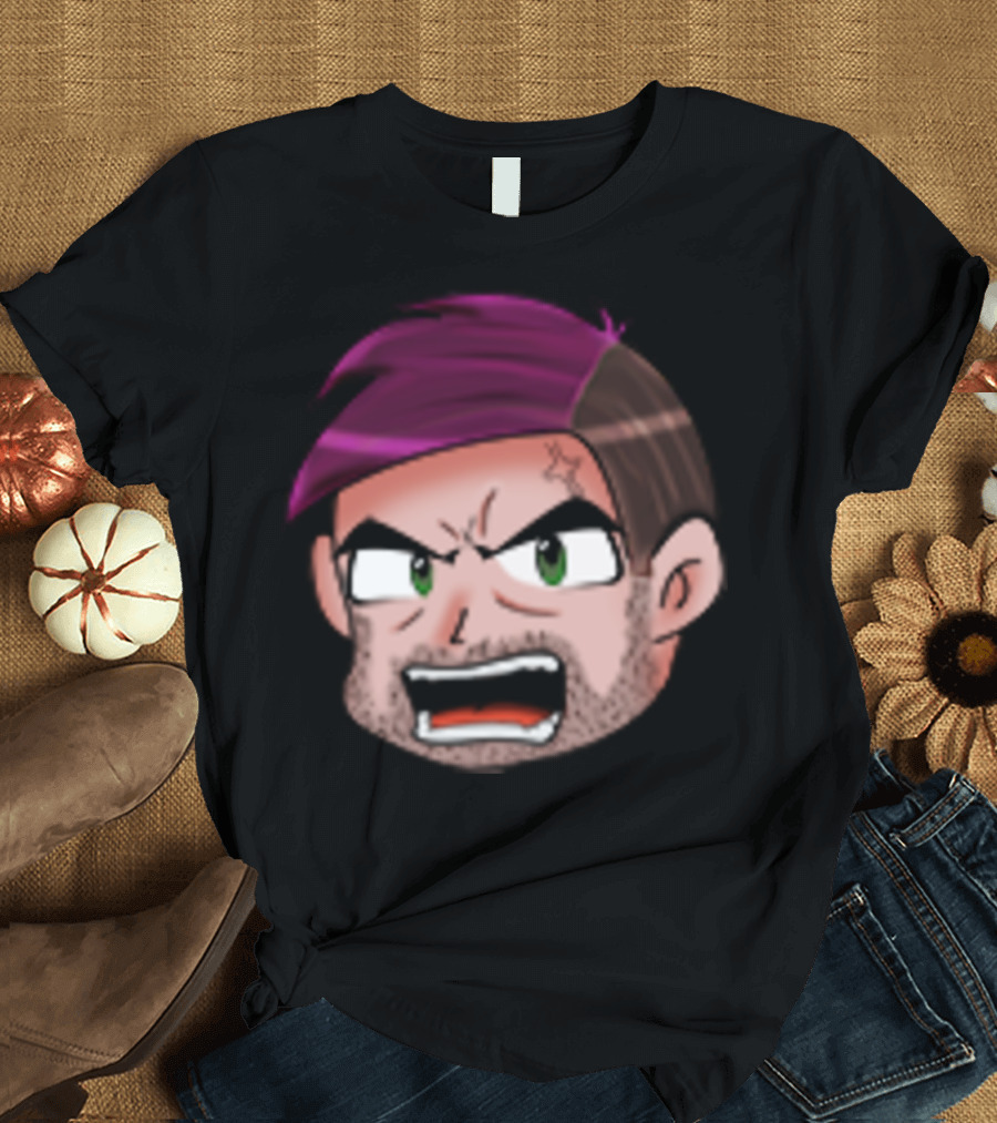 Plague Rage Cartoon Gamer Raging Head T-Shirt