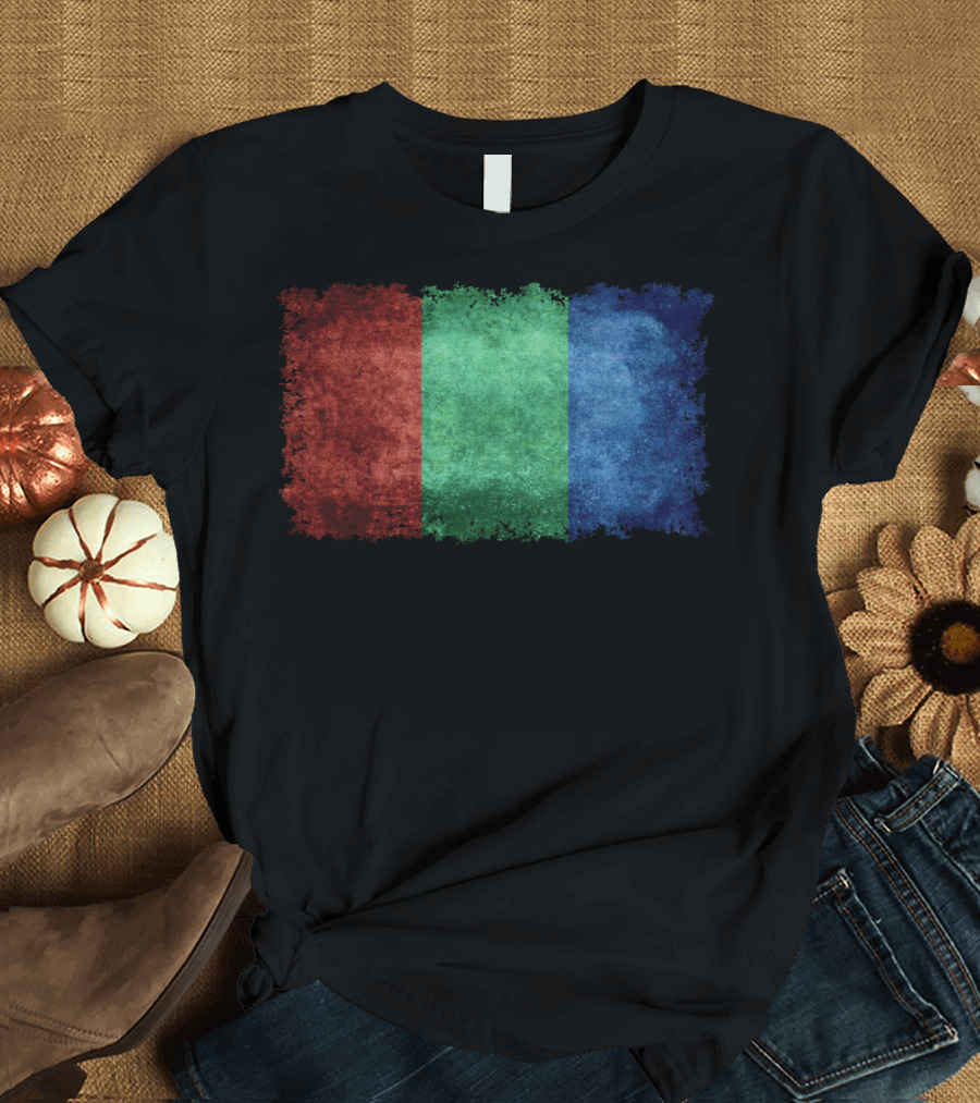Unofficial Vintage Martian Flag Red Green Blue Stripes T-Shirt