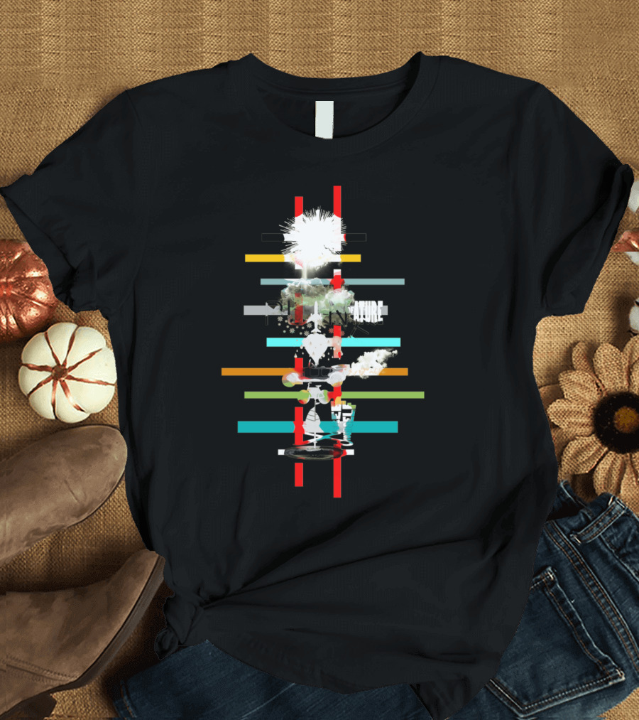 Plane of Nature Abstract Stripes Explosion T-Shirt