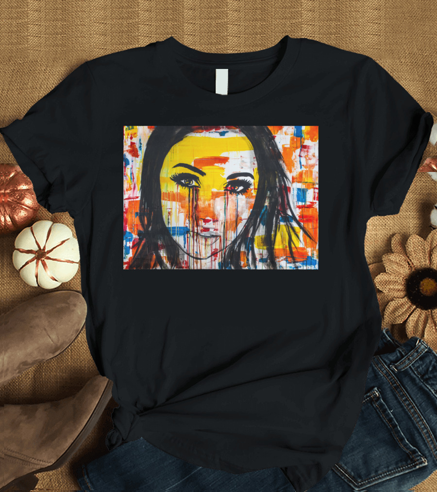 The Unseen Emotions Of Her Innocence Tears In Vivid Colors T-Shirt