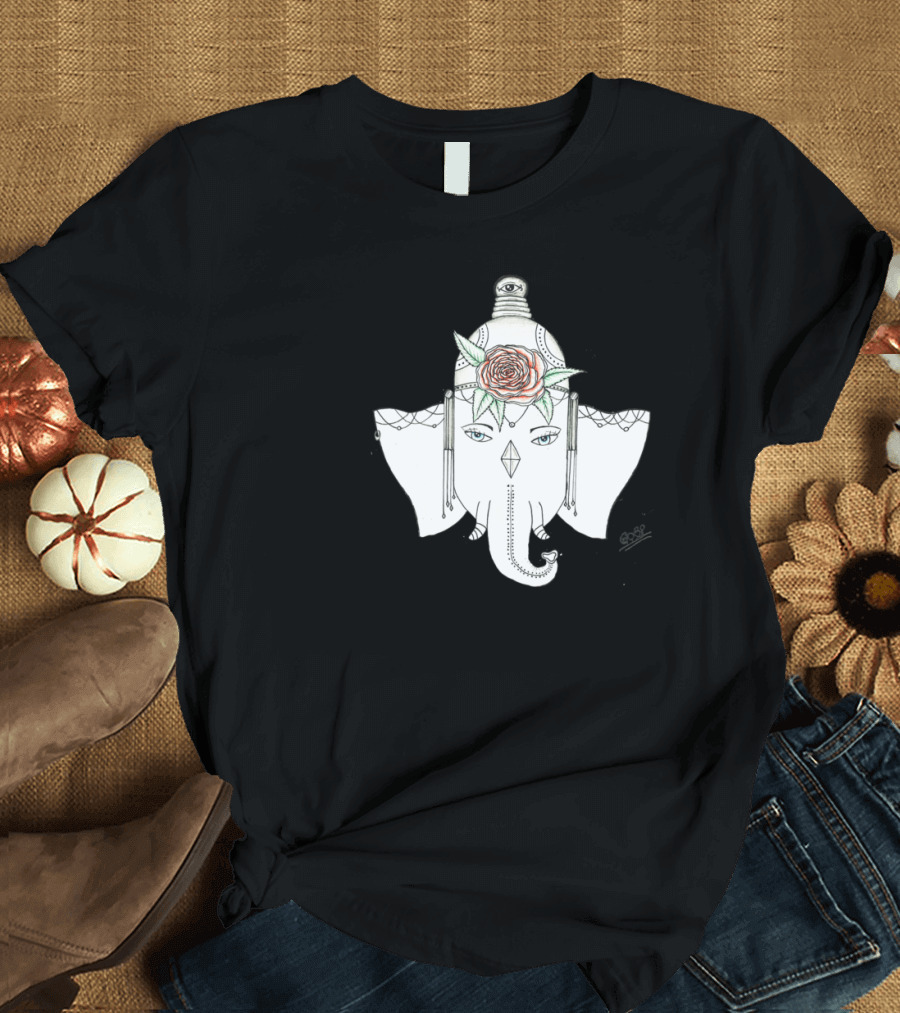 FAMILY Elephant Floral Headpiece T-Shirt