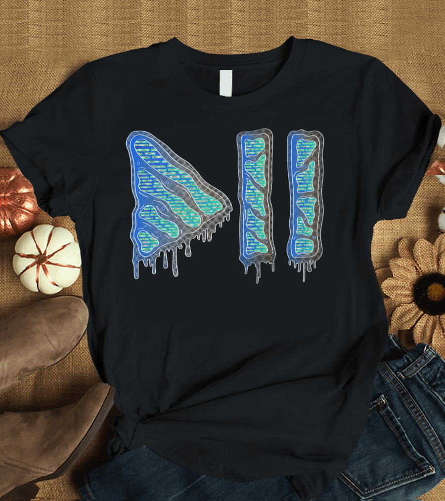 Play Pause Melted Digital Symbol Retro T-Shirt