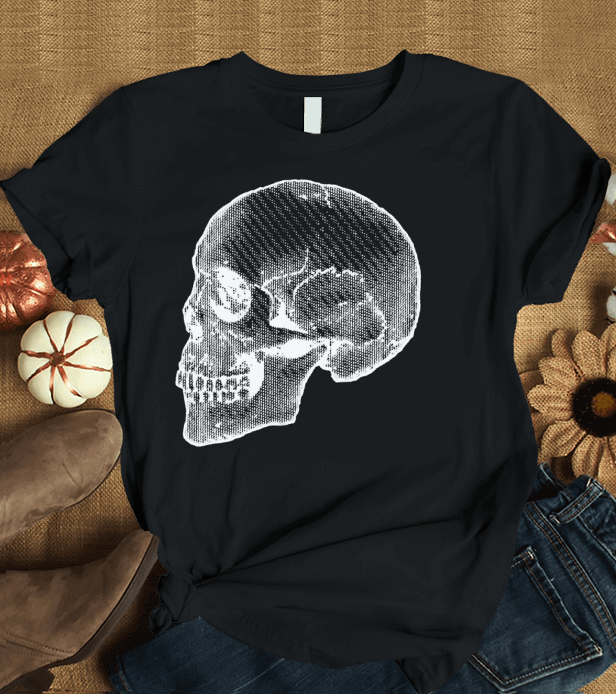 New Wave Skull Halftone Aesthetic T-Shirt