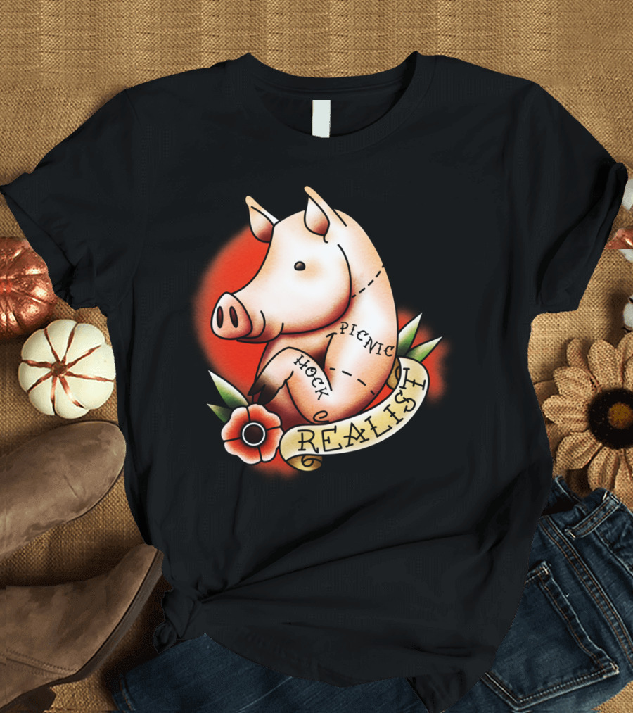 Realist Pig Hock Picnic Old School Tattoo T-Shirt