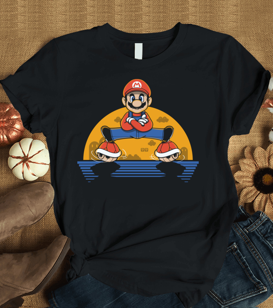 Mario Plumber Split Over Koopa Shells T-Shirt