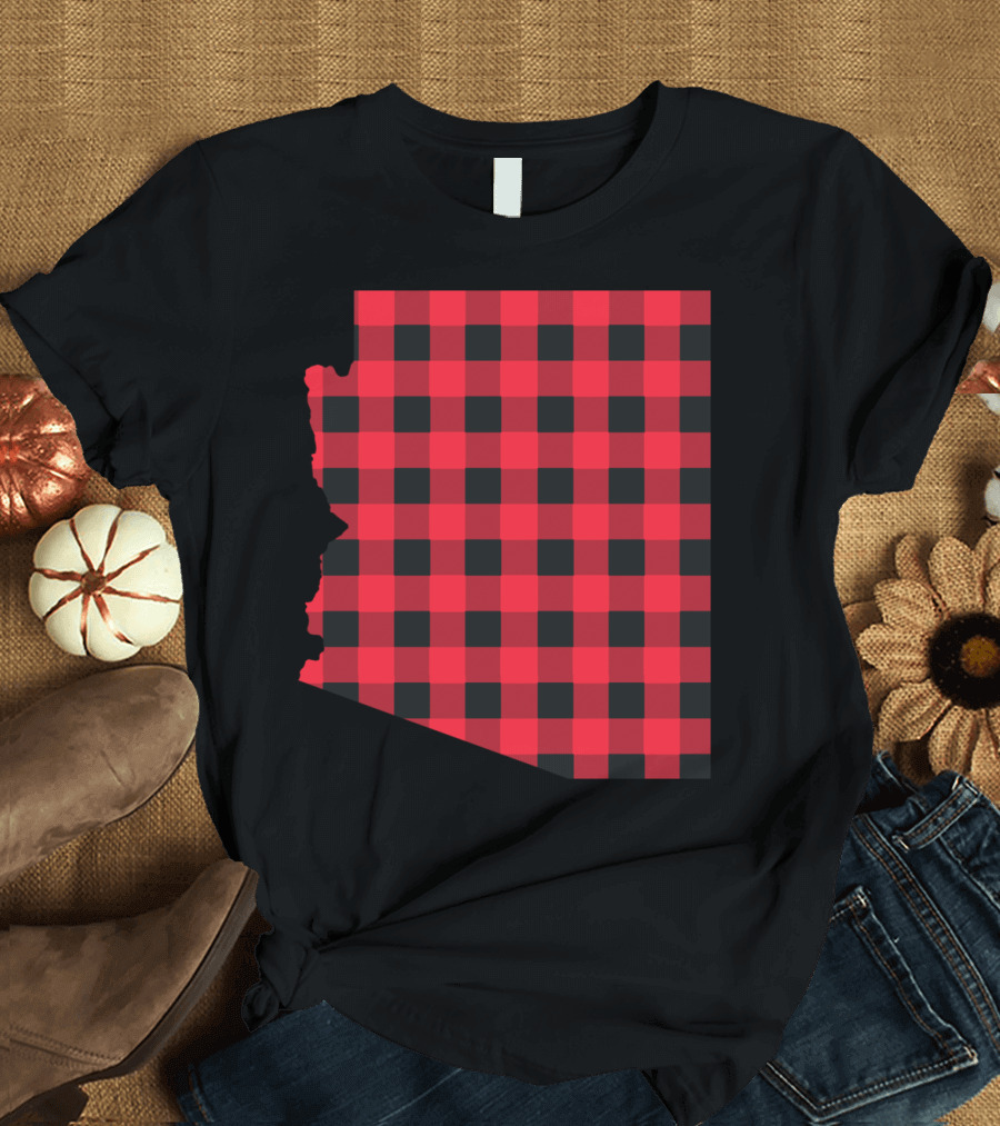 Arizona State Red Black Checkered T-Shirt