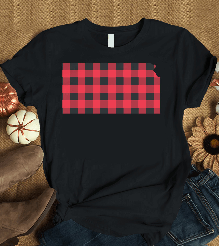Red And Black Checkered Kansas State T-Shirt