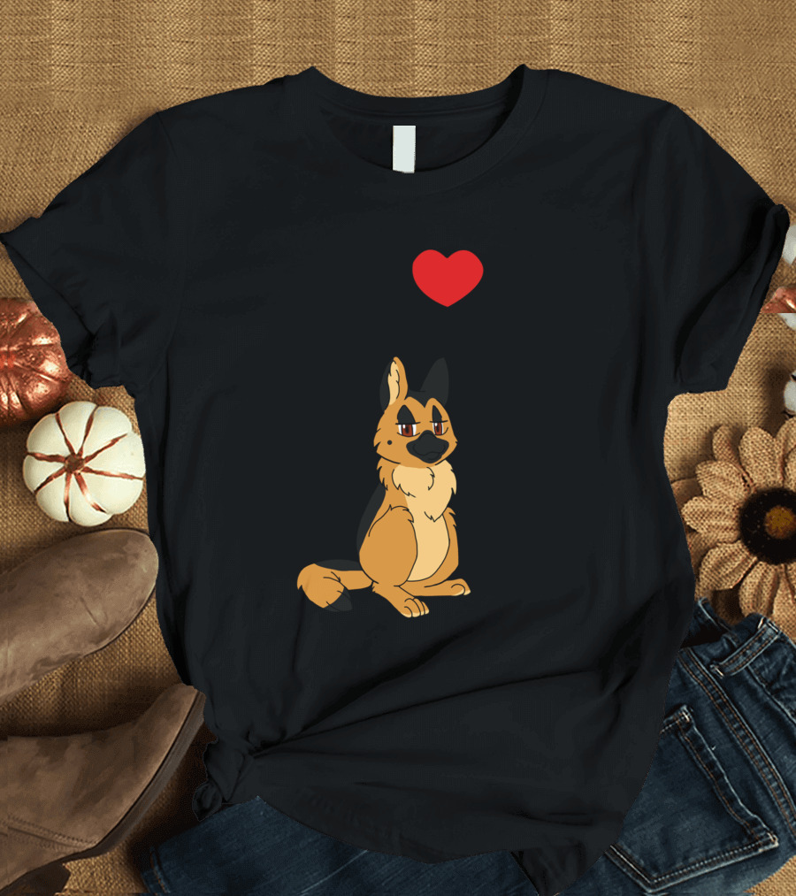 I Heart Paw Print Love German Shepherd FurBags T-Shirt