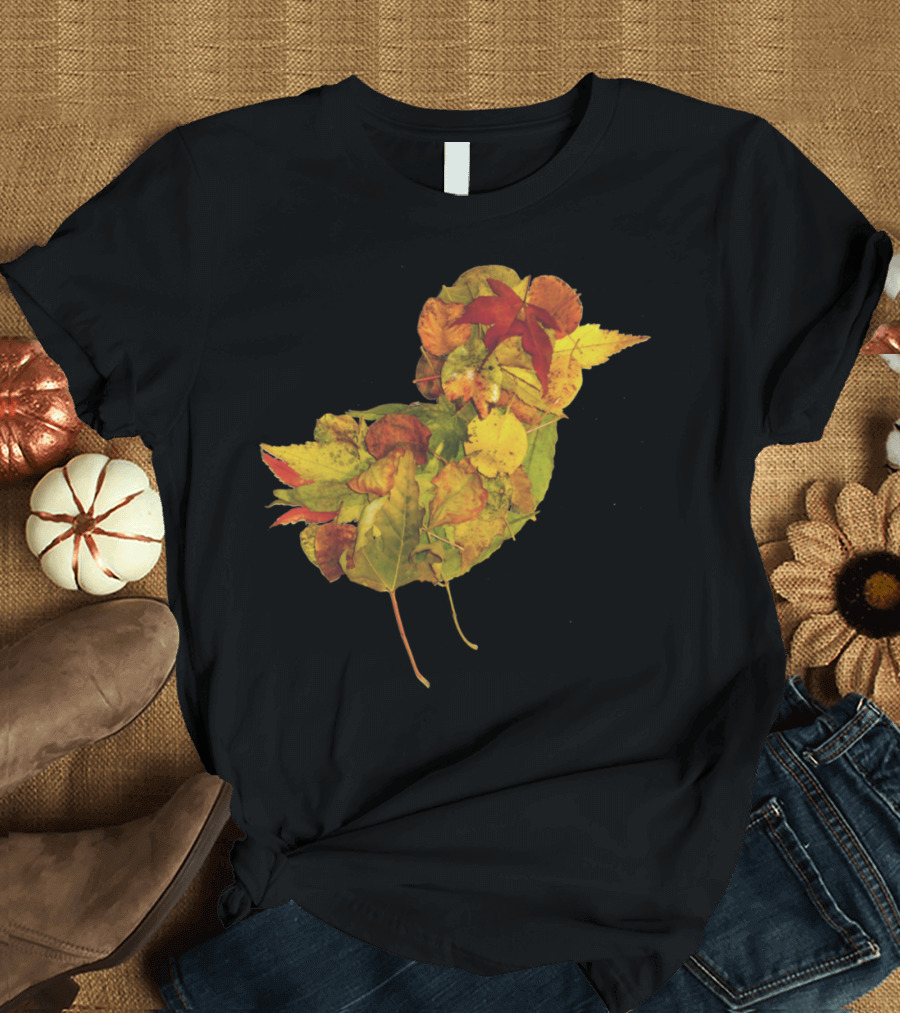 Little Bird Made of Autumn Leaves T-Shirt