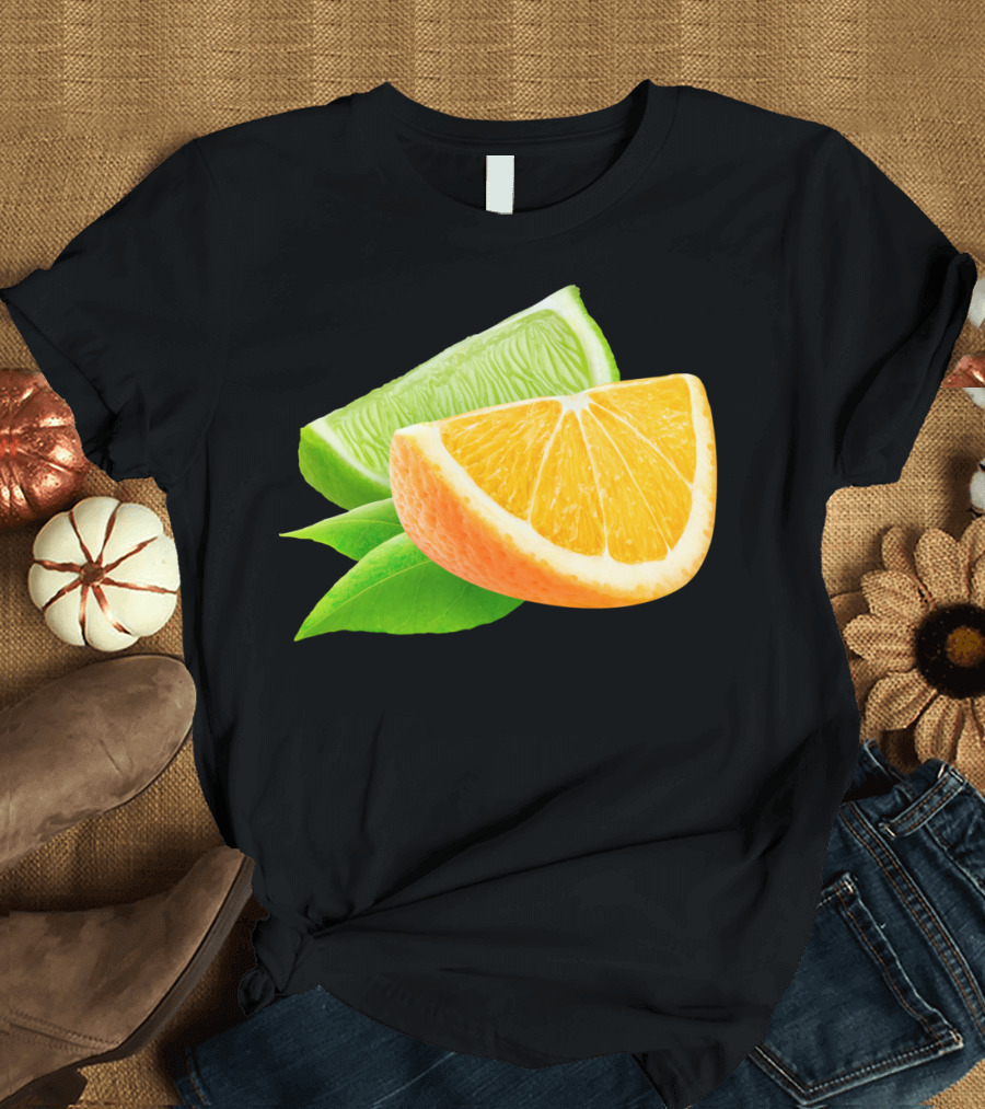 Orange And Lime Slice Vibrant Fresh Mix T-Shirt