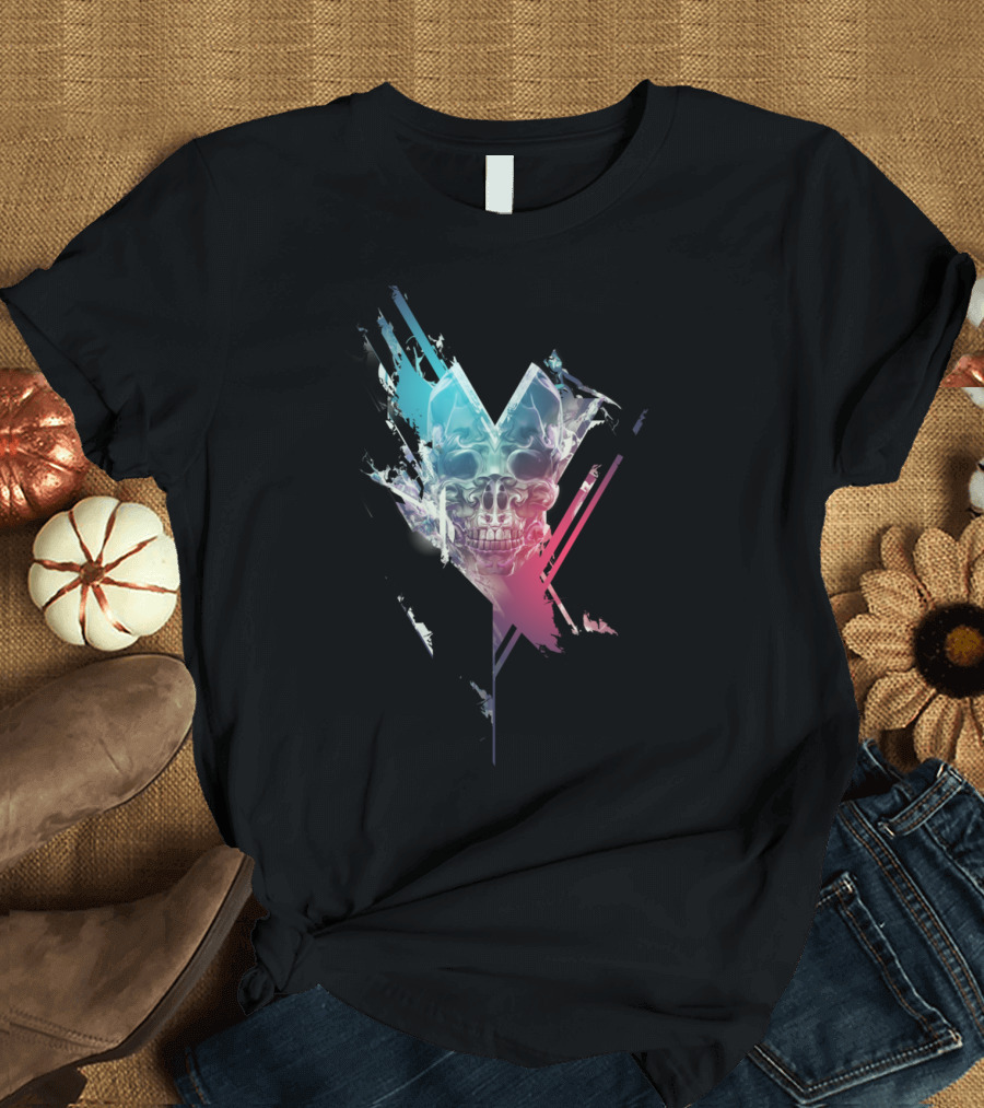 Finale Skull Neon Abstract T-Shirt