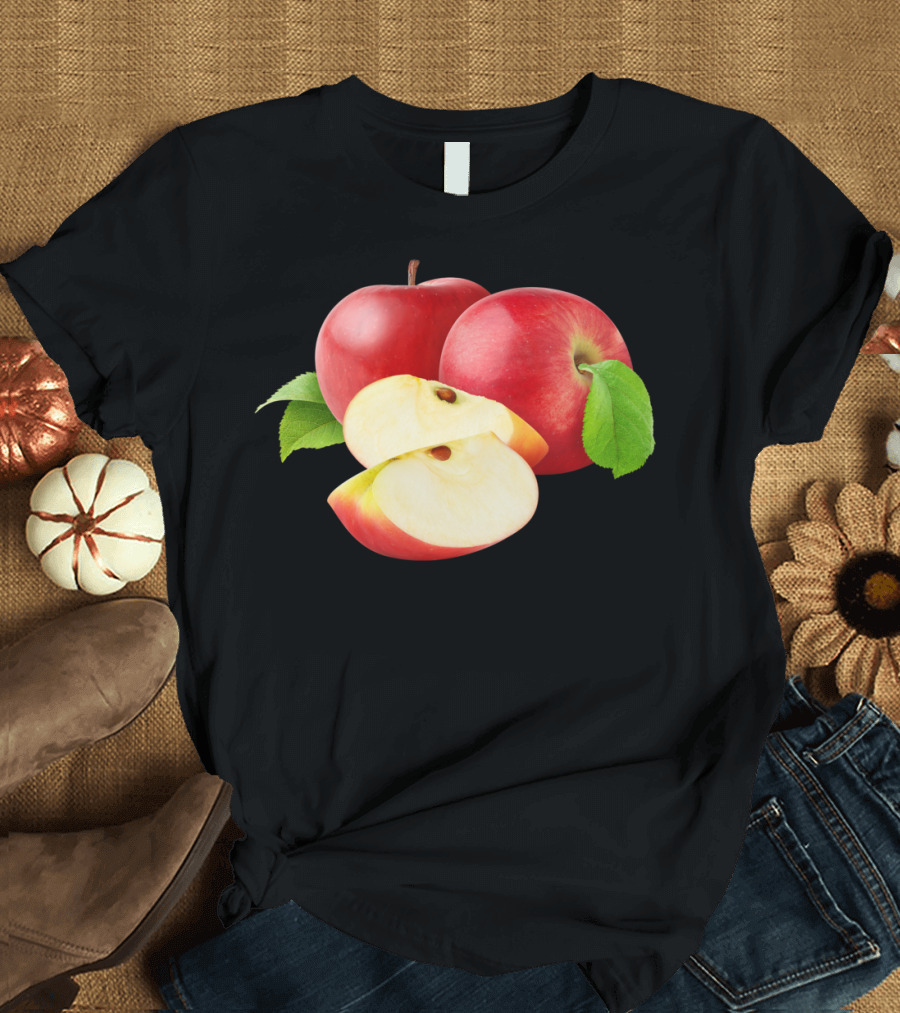 Red Apples Sti Fruit Slices T-Shirt