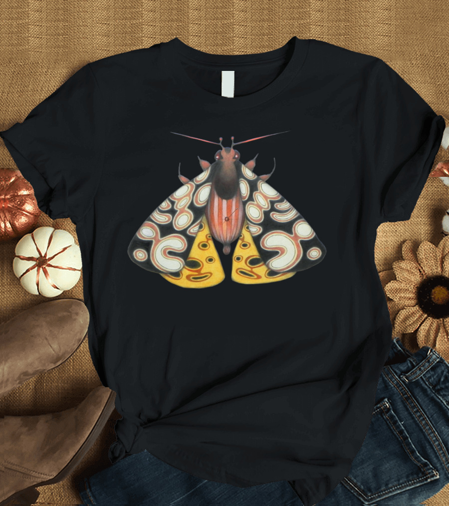 Moth Abstract Colorful Patterns Vibrant Wings T-Shirt