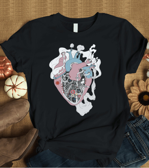 T-Shirt: Mechanic Heart Steampunk Anatomical Steam-Powered Gears and Pipes T-Shirt Mechanic Heart Steampunk Anatomical Steam-Powered Gears and Pipes T-Shirt
