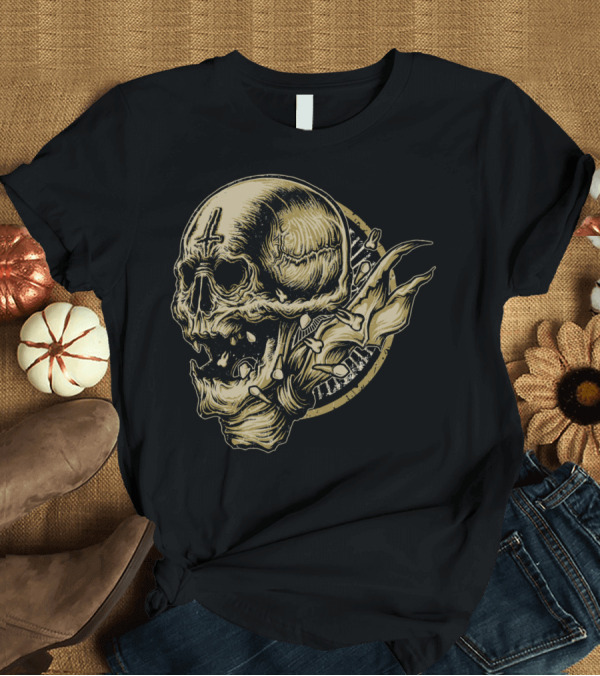 T-Shirt: Live Fast Skull with Bone and Thorn T-Shirt Live Fast Skull with Bone and Thorn T-Shirt