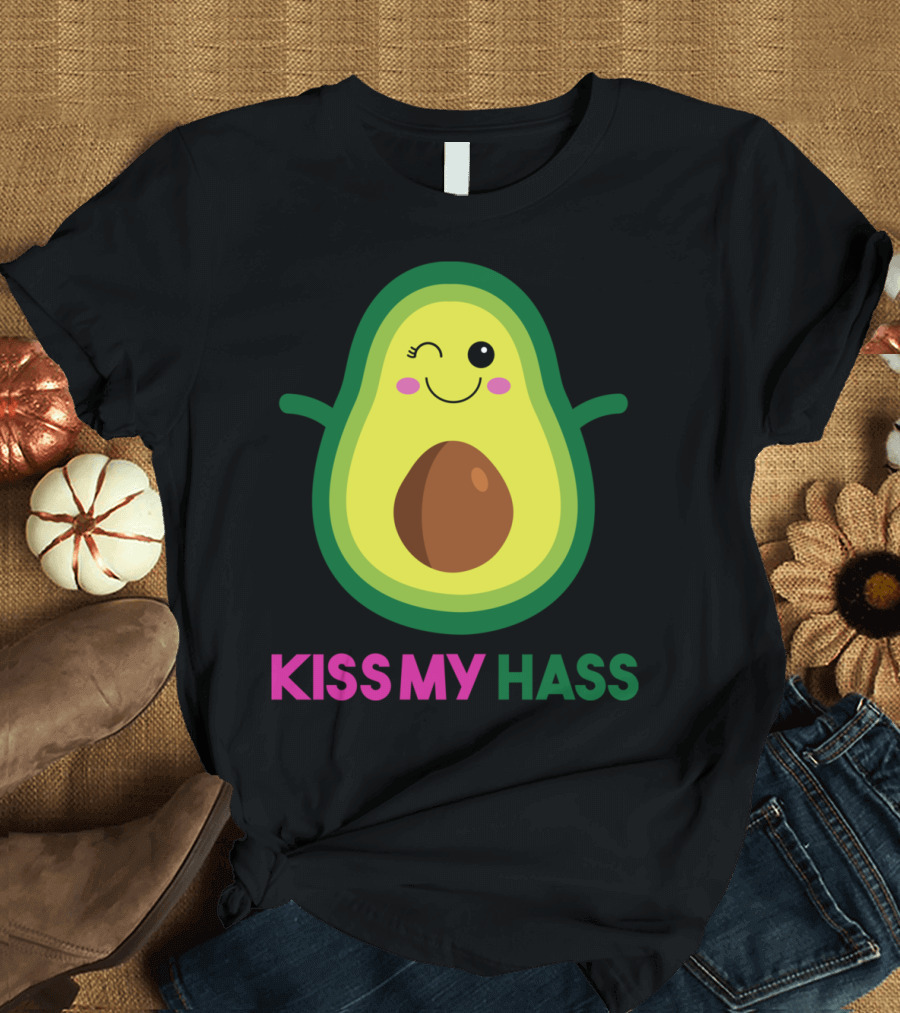 Kiss My Hass Winking Avocado T-Shirt
