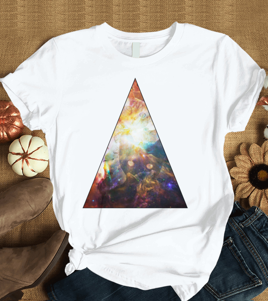 Kitty Galaxy Cosmic Triangle T-Shirt