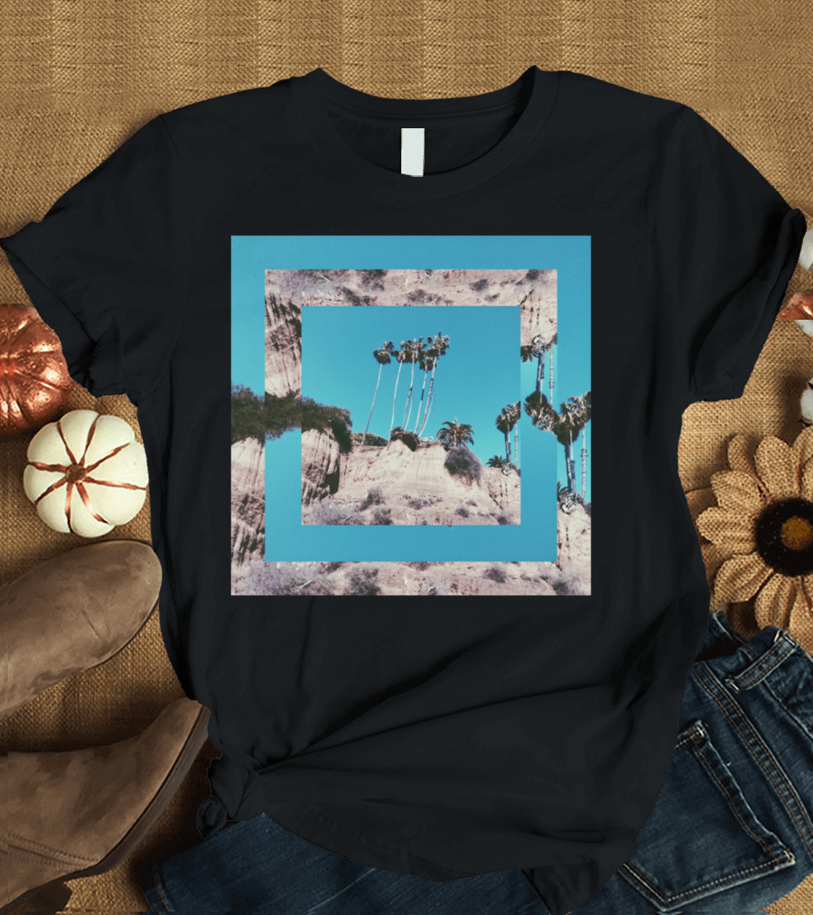 Wild West Desert Palms Landscape Squares T-Shirt