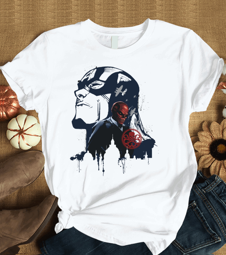 Red Skull Captain America Hydra Planes Showdown T-Shirt