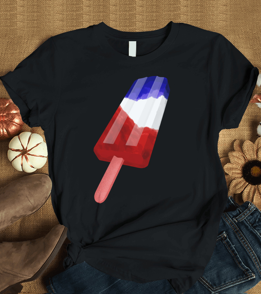 Popsicle Red White And Blue Ice Cream Bar T-Shirt