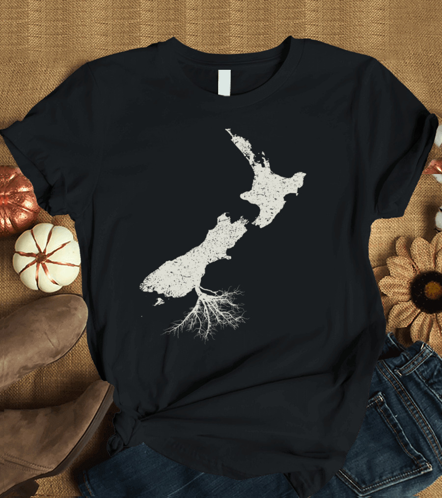 New Zealand Map Roots T-Shirt
