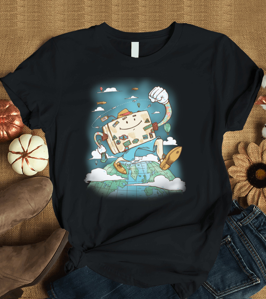 Mr Globetrotter Walking Suitcase Adventure T-Shirt