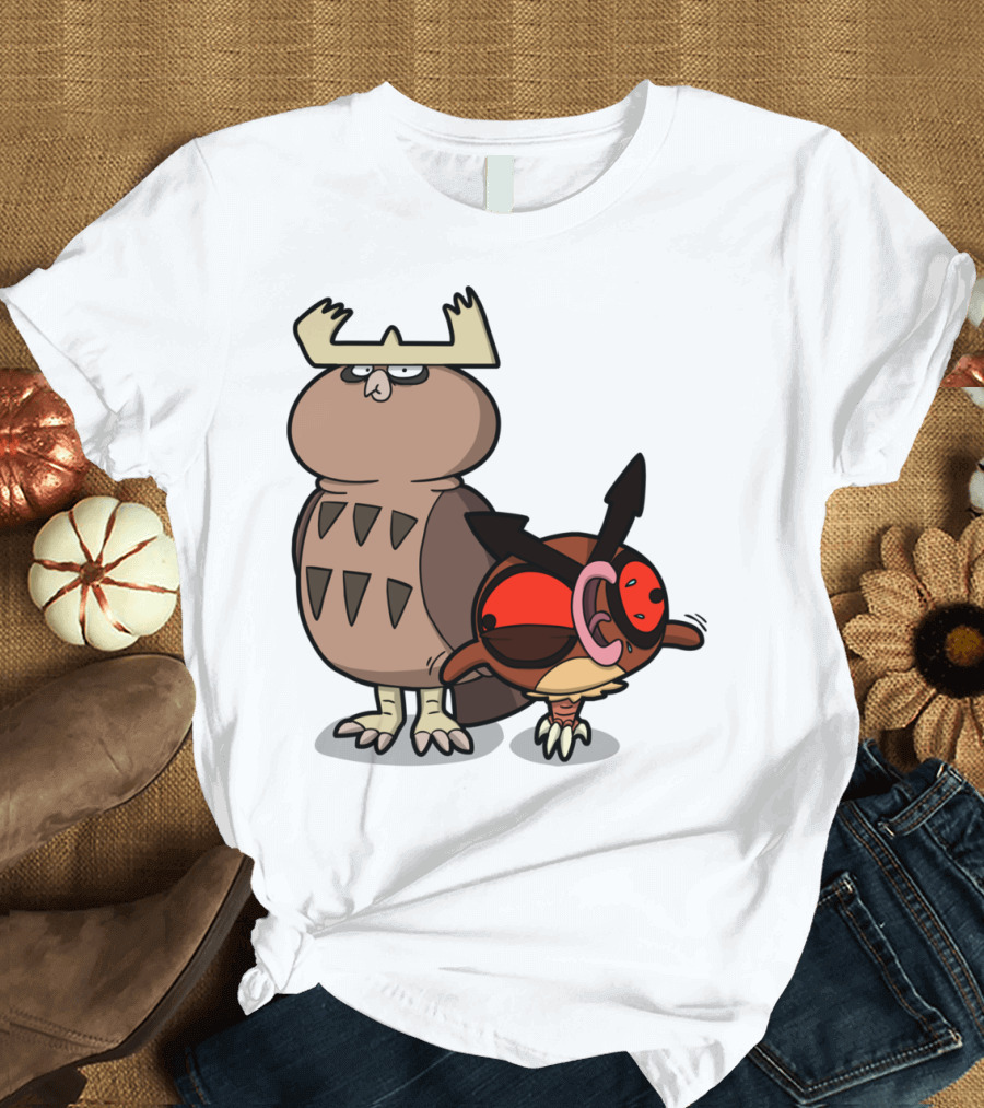 Owl Mess You Up Hoothoot and Angry Pokémon Fusion T-Shirt