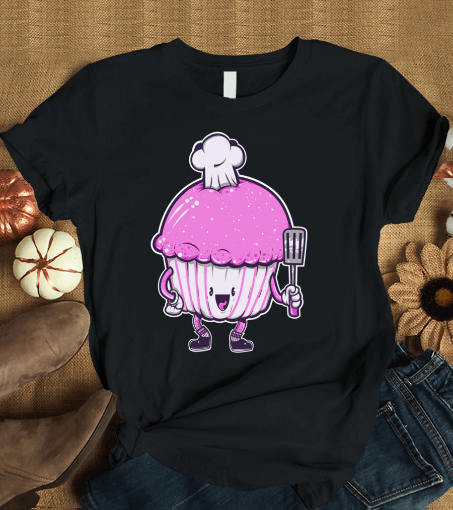 Mr. Cupcake Chef with Spatula T-Shirt